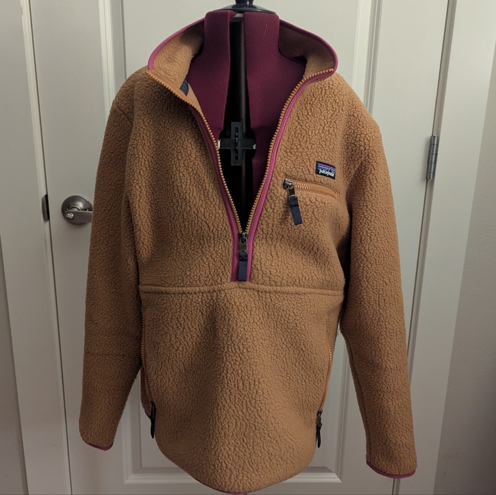 Tan Fleece Zip-Up Jacket